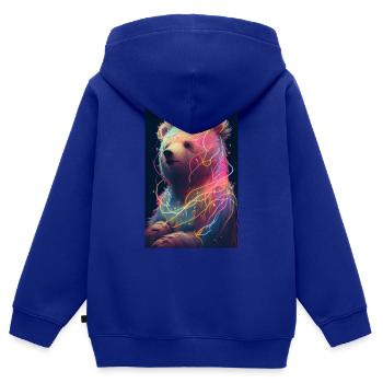 Bear Grizzly Bear Brown Bear Cute - Kids Premium Organic Zip-up Hoodie - royal blue - Back - AI Model Kid Male (0cm)