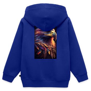 Eagle Animal Eagle Bald Eagle Colorful - Kids Premium Organic Zip-up Hoodie - royal blue - Back - AI Model Kid Male (0cm)