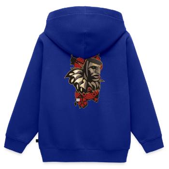 Mamuthone Sardinia - Kids Premium Organic Zip-up Hoodie - royal blue - Back - AI Model Kid Male (0cm)