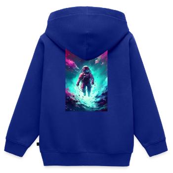 Astronaut Weltraum Kosmonaut Rakete Kosmonaut - Kinder Premium Organic Zip Hoodie - Royalblau - Hinten - AI Model Kid Male (0cm)