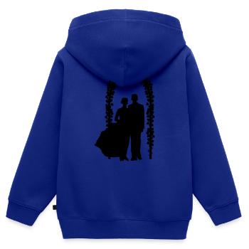 Hochzeitspaar - Kinder Premium Organic Zip Hoodie - Royalblau - Hinten - AI Model Kid Male (0cm)