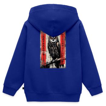 Owl Bird Animal Owls Animal - Kids Premium Organic Zip-up Hoodie - royal blue - Back - AI Model Kid Male (0cm)