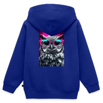 Owl Bird Animal Owls Animals - Kids Premium Organic Zip-up Hoodie - royal blue - Back - AI Model Kid Male (0cm)