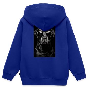 Lunettes de soleil Cane Corso pour chien - Sweat Premium à capuche zippé enfant bio - bleu roi - Dos - AI Model Kid Male (0cm)