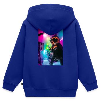 Party Bear - Kinder Premium Organic Zip Hoodie - Royalblau - Hinten - AI Model Kid Male (0cm)