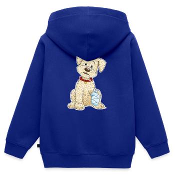 Pinoaua1 - Kids Premium Organic Zip-up Hoodie - royal blue - Back - AI Model Kid Male (0cm)