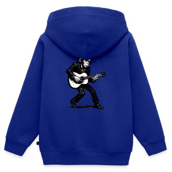 Singer Songwriter | The Monkey Dancer - Kinder Premium Organic Zip Hoodie - Royalblau - Hinten - AI Model Kid Male (0cm)