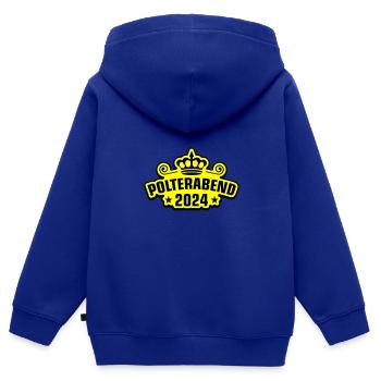 Polterabend 2024 - Kinder Premium Organic Zip Hoodie - Royalblau - Hinten - AI Model Kid Male (0cm)