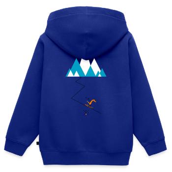 Skifahrer Fuchs b - Kinder Premium Organic Zip Hoodie - Royalblau - Hinten - AI Model Kid Male (0cm)
