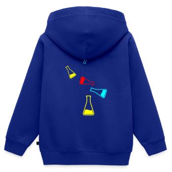 Icône de tube à essai - Sweat Premium à capuche zippé enfant bio - bleu roi - Dos - AI Model Kid Male (0cm)