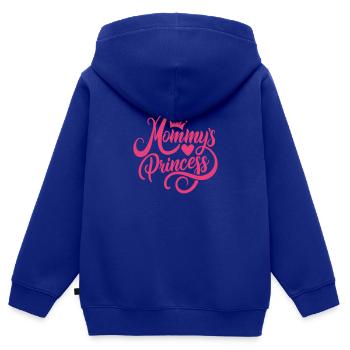 Mama´s Prinzessin! - Kinder Premium Organic Zip Hoodie - Royalblau - Hinten - AI Model Kid Male (0cm)