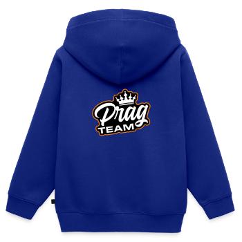 L’équipe de Prague - Sweat Premium à capuche zippé enfant bio - bleu roi - Dos - AI Model Kid Male (0cm)