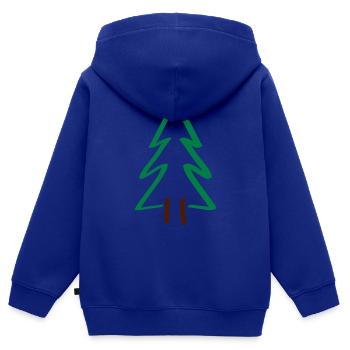 baum tanne weihnachten - Kinder Premium Organic Zip Hoodie - Royalblau - Hinten - AI Model Kid Male (0cm)