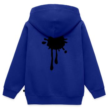 fleck_kecks__f1 - Kinder Premium Organic Zip Hoodie - Royalblau - Hinten - AI Model Kid Male (0cm)
