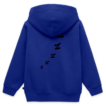 Schlafen Design Zzz - Kinder Premium Organic Zip Hoodie - Royalblau - Hinten - AI Model Kid Male (0cm)