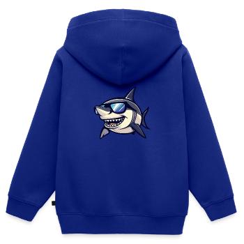 Hai Cool Bande Dessinée - Sweat Premium à capuche zippé enfant bio - bleu roi - Dos - AI Model Kid Male (0cm)