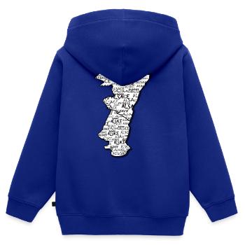 Elsass Region Name - Kinder Premium Organic Zip Hoodie - Royalblau - Hinten - AI Model Kid Male (0cm)