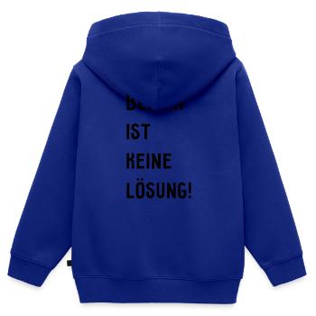 Berlin ist keine Lösung! - Hauptstadt Deutschland - Kinder Premium Organic Zip Hoodie - Royalblau - Hinten - AI Model Kid Male (0cm)