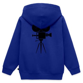 kamera - Kinder Premium Organic Zip Hoodie - Royalblau - Hinten - AI Model Kid Male (0cm)