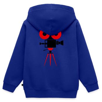 kamera - Kinder Premium Organic Zip Hoodie - Royalblau - Hinten - AI Model Kid Male (0cm)