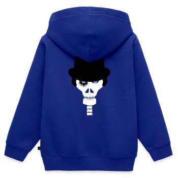 Head of droogie!!! - Kids Premium Organic Zip-up Hoodie - royal blue - Back - AI Model Kid Male (0cm)