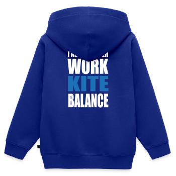kite - Kinder Premium Organic Zip Hoodie - Royalblau - Hinten - AI Model Kid Male (0cm)