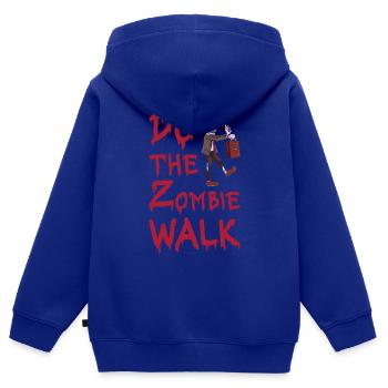 Do The Zombie Walk Horror Halloween Untote Leiche - Kinder Premium Organic Zip Hoodie - Royalblau - Hinten - AI Model Kid Male (0cm)