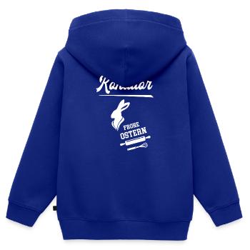 Konditor Frohe Ostern Ostergeschenk Konditorei - Kinder Premium Organic Zip Hoodie - Royalblau - Hinten - AI Model Kid Male (0cm)