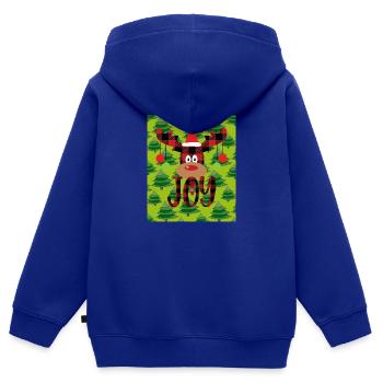 Bald WEIHNACHTEN - Kinder Premium Organic Zip Hoodie - Royalblau - Hinten - AI Model Kid Male (0cm)