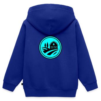 Farm Ernte Kreis - Kinder Premium Organic Zip Hoodie - Royalblau - Hinten - AI Model Kid Male (0cm)