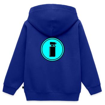 Barber Frisör Kreis - Kinder Premium Organic Zip Hoodie - Royalblau - Hinten - AI Model Kid Male (0cm)