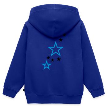 Stars - Kinder Premium Organic Zip Hoodie - Royalblau - Hinten - AI Model Kid Male (0cm)