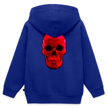 Skull red - Kinder Premium Organic Zip Hoodie - Royalblau - Hinten - AI Model Kid Male (0cm)