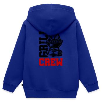 Grill Crew - Kinder Premium Organic Zip Hoodie - Royalblau - Hinten - AI Model Kid Male (0cm)