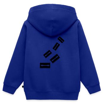 Icône de lame de rasoir Icône - Sweat Premium à capuche zippé enfant bio - bleu roi - Dos - AI Model Kid Male (0cm)