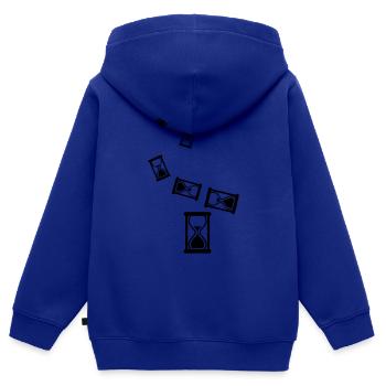Sanduhr Symbol - Kinder Premium Organic Zip Hoodie - Royalblau - Hinten - AI Model Kid Male (0cm)