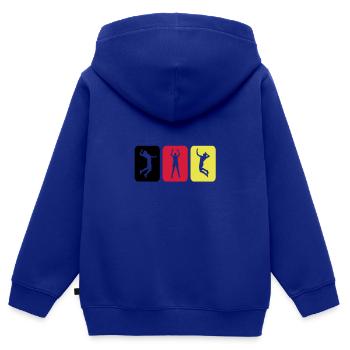 Volleyball Piktogramm Germany - Kinder Premium Organic Zip Hoodie - Royalblau - Hinten - AI Model Kid Male (0cm)