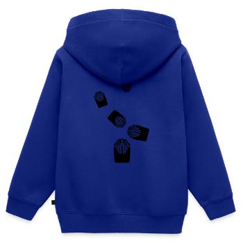 Pommes fast food symbol - Kinder Premium Organic Zip Hoodie - Royalblau - Hinten - AI Model Kid Male (0cm)