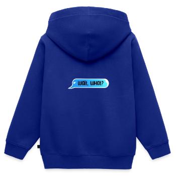 Attendez quelle drôle de grammaire - Sweat Premium à capuche zippé enfant bio - bleu roi - Dos - AI Model Kid Male (0cm)