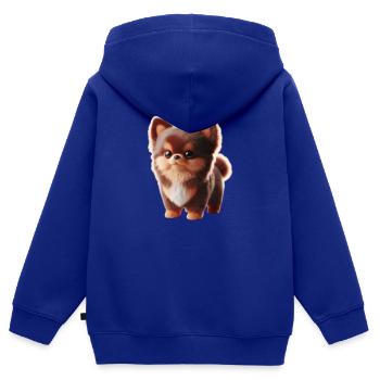 Cute small dog - Kids Premium Organic Zip-up Hoodie - royal blue - Back - AI Model Kid Male (0cm)