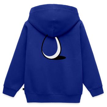 Ein Ei - Kinder Premium Organic Zip Hoodie - Royalblau - Hinten - AI Model Kid Male (0cm)