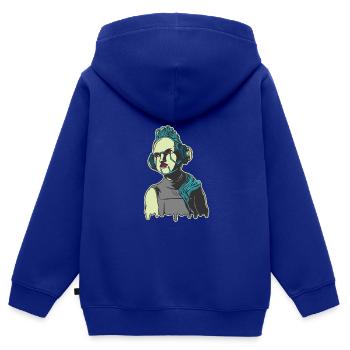 Roboter - Kinder Premium Organic Zip Hoodie - Royalblau - Hinten - AI Model Kid Male (0cm)