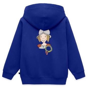 Mittelalter Reisiger - Kinder Premium Organic Zip Hoodie - Royalblau - Hinten - AI Model Kid Male (0cm)