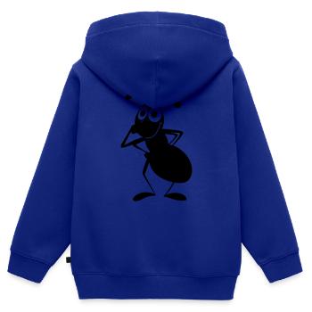 Ameise zieht Augenlied runter - Kinder Premium Organic Zip Hoodie - Royalblau - Hinten - AI Model Kid Male (0cm)