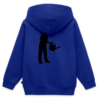 Gärtner - Kinder Premium Organic Zip Hoodie - Royalblau - Hinten - AI Model Kid Male (0cm)