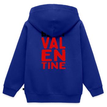 Be My Valentine - Kinder Premium Organic Zip Hoodie - Royalblau - Hinten - AI Model Kid Male (0cm)