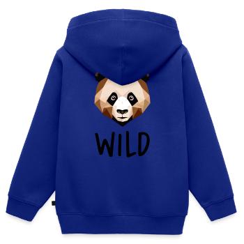 Wildnis - Kinder Premium Organic Zip Hoodie - Royalblau - Hinten - AI Model Kid Male (0cm)