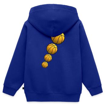 basketball - Sweat Premium à capuche zippé enfant bio - bleu roi - Dos - AI Model Kid Male (0cm)