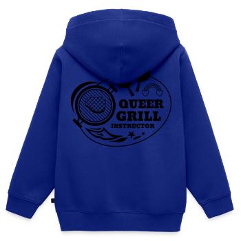 Queer Grill Instructor BBQ Geschenkidee - Kinder Premium Organic Zip Hoodie - Royalblau - Hinten - AI Model Kid Male (0cm)