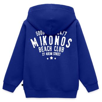 Gute Zeit 24 7 Mykonos Griechenland - Kinder Premium Organic Zip Hoodie - Royalblau - Hinten - AI Model Kid Male (0cm)